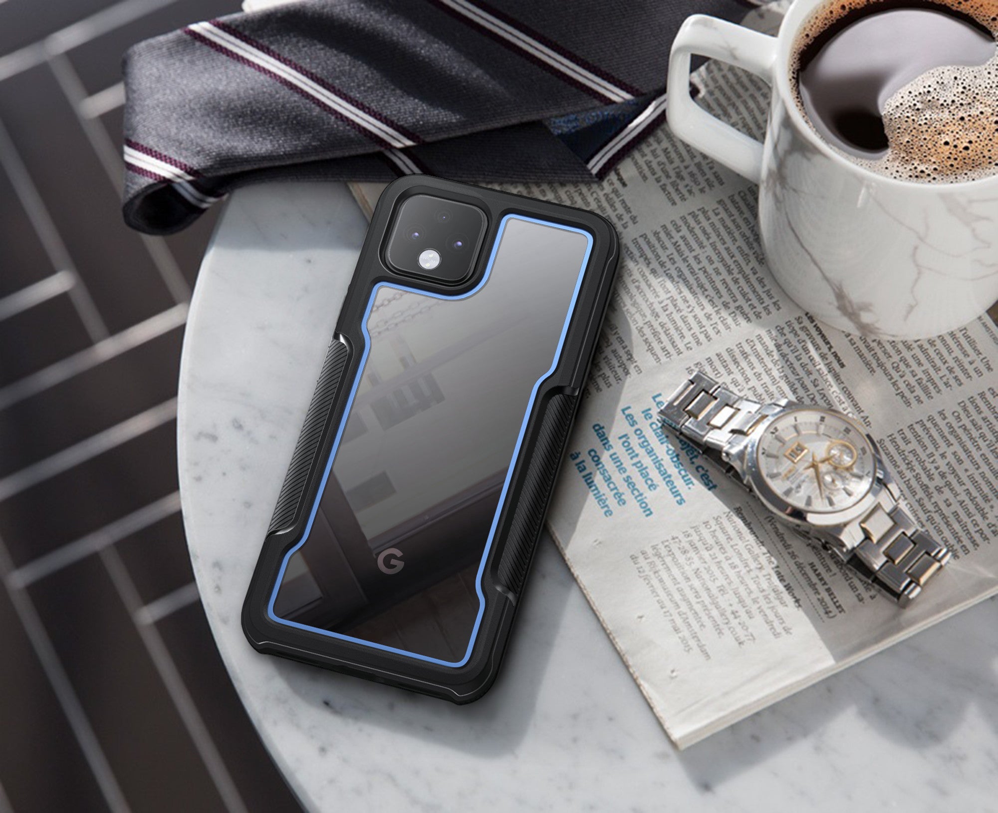 Pixel 4 Case MAXSHIELD Heavy Duty Shockproof Clear Slim Hybrid Cover