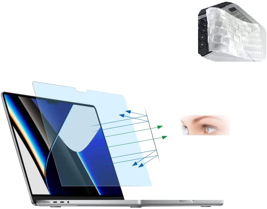 Clear Screen Protector Film For Apple Macbook Pro 14" 16" 2021 2023 M1 M2 Anti Blue Light