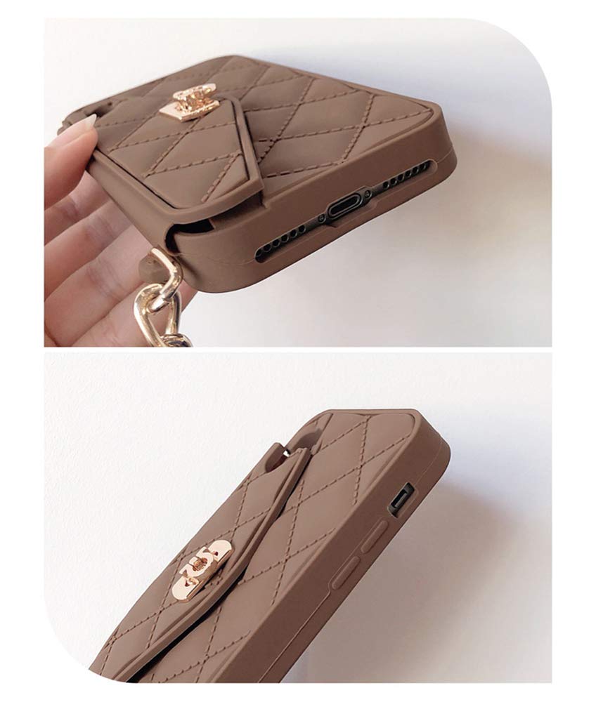 iPhone 8 Case Shoulder Strap Card Wallet Silicone Cover