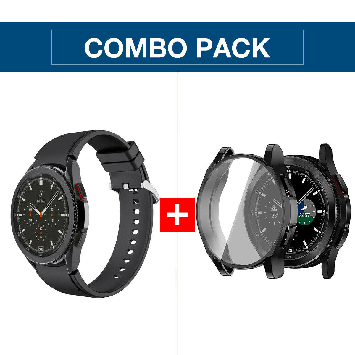 Full Cover Screen Protector Shell Case Cover Fr Samsung Galaxy Watch 4 40mm 44mm