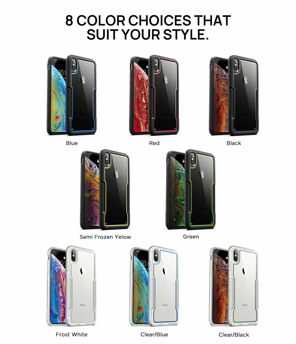 For iPhone X XS Max XR Case MAXSHIELD Clear Heavy Duty Shockproof Slim Cover