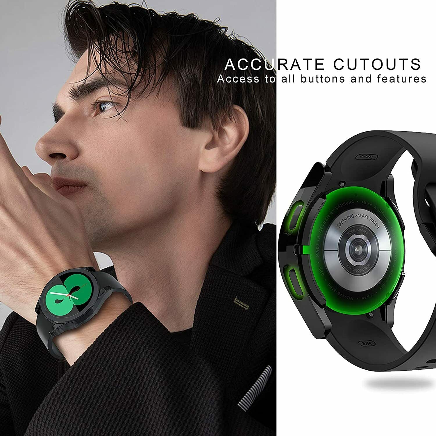 Full Cover Screen Protector Shell Case Cover Fr Samsung Galaxy Watch 4 40mm 44mm