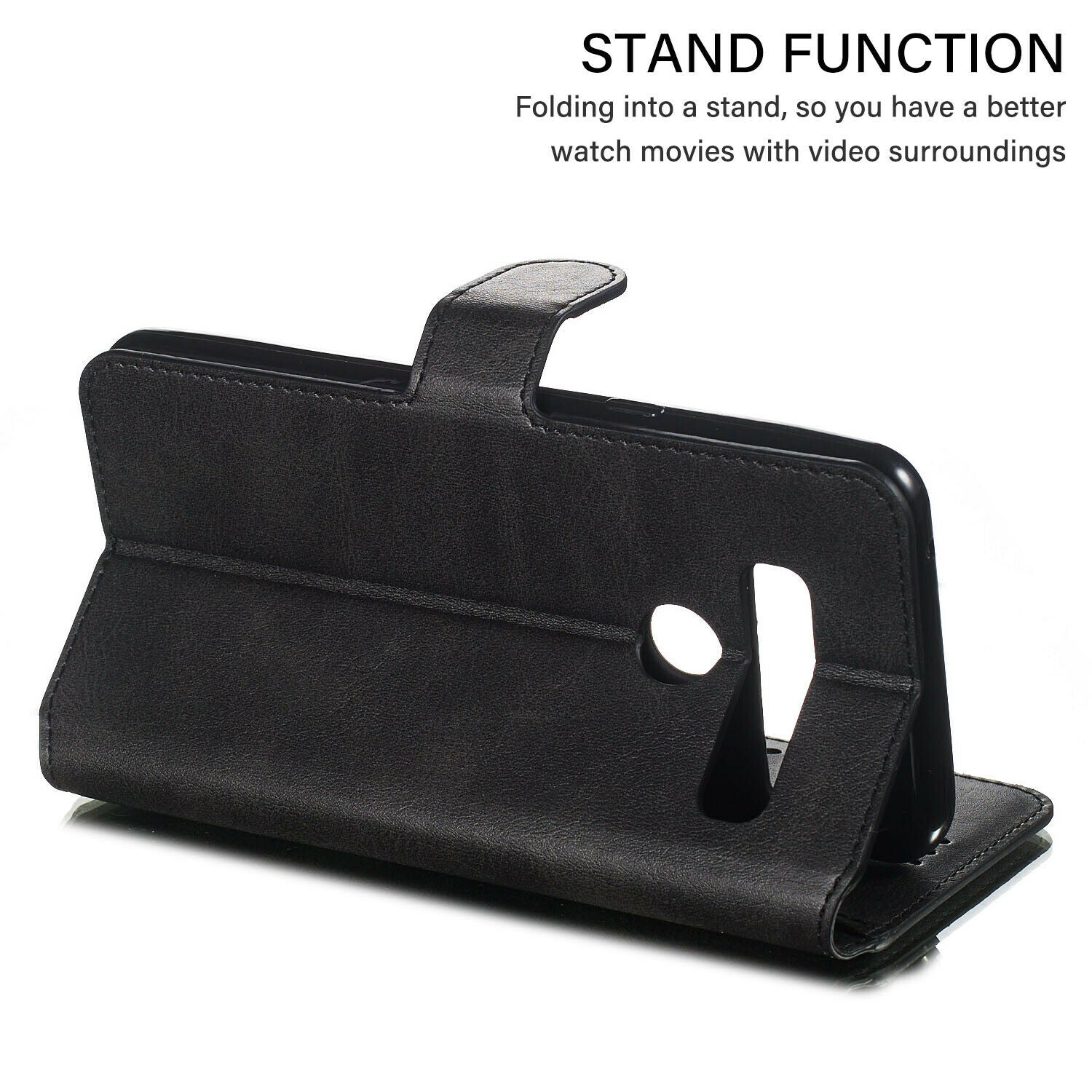 For LG Q60 Luxury Wallet Leather Case Card Slots Cover