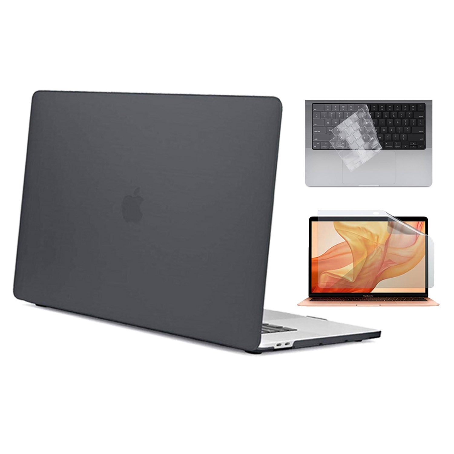 For Macbook Air M2 13.6'' A2681 Matte Crystal Black Case Cover Hard Shell 2022