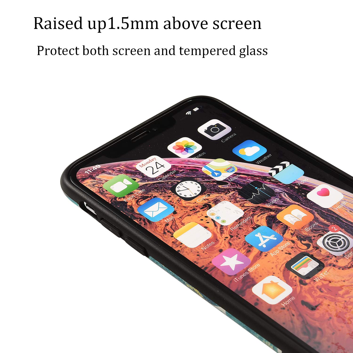 iPhone XR Case Shockproof Tough Marble Soft Cover for Apple