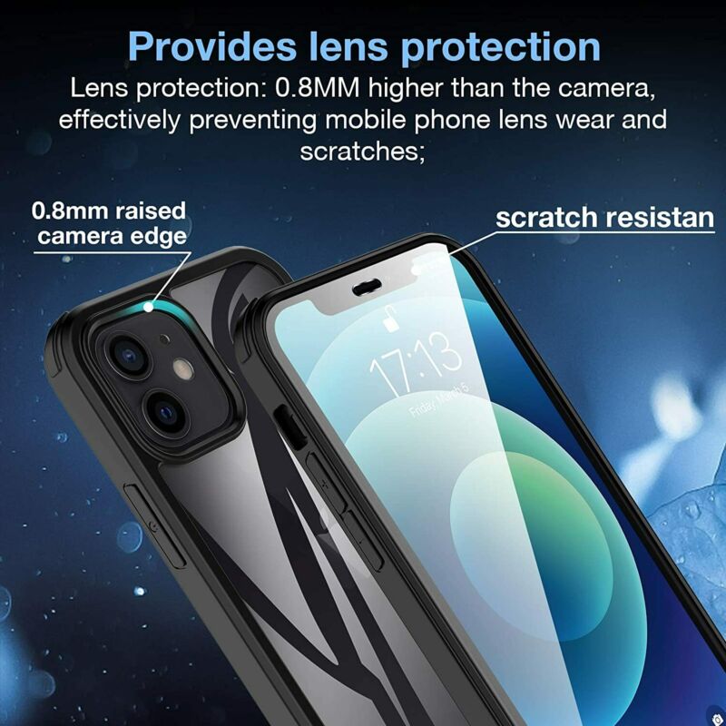 For iPhone 13 Pro Max 12 11 Shockproof Heavy Duty Full Body Case Cover Glass