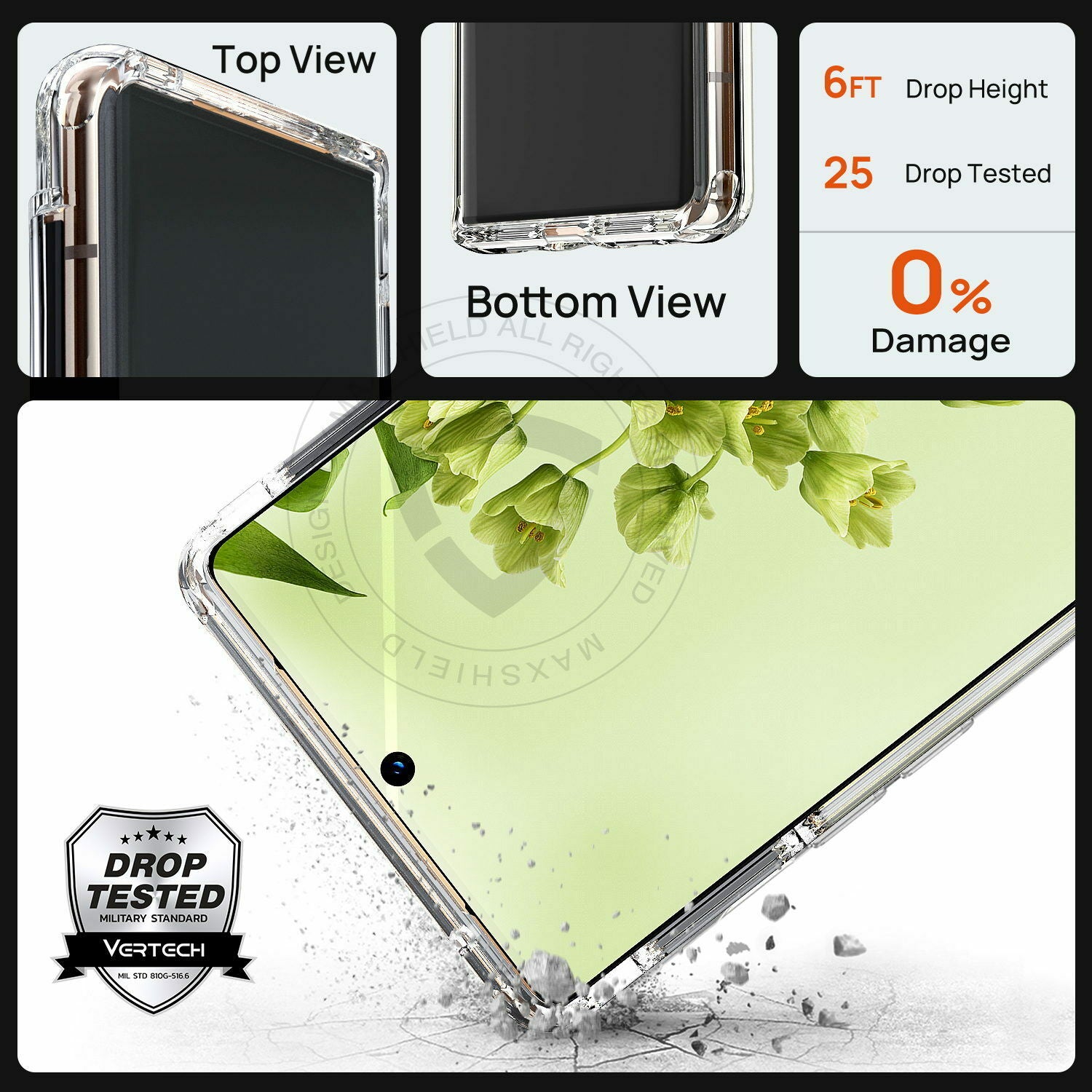 For Google Pixel 6/6 Pro Soft Clear Heavy Duty Hard Case Cover Screen Protector