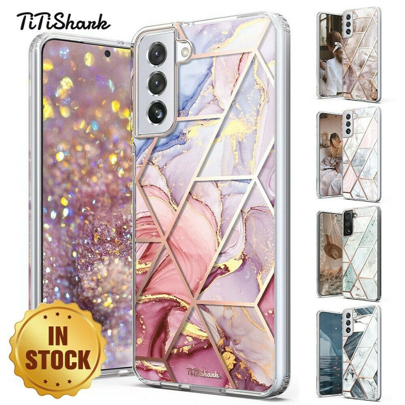 For Samsung Galaxy S21 5G Case Clear Slim Marble Shockproof Cover