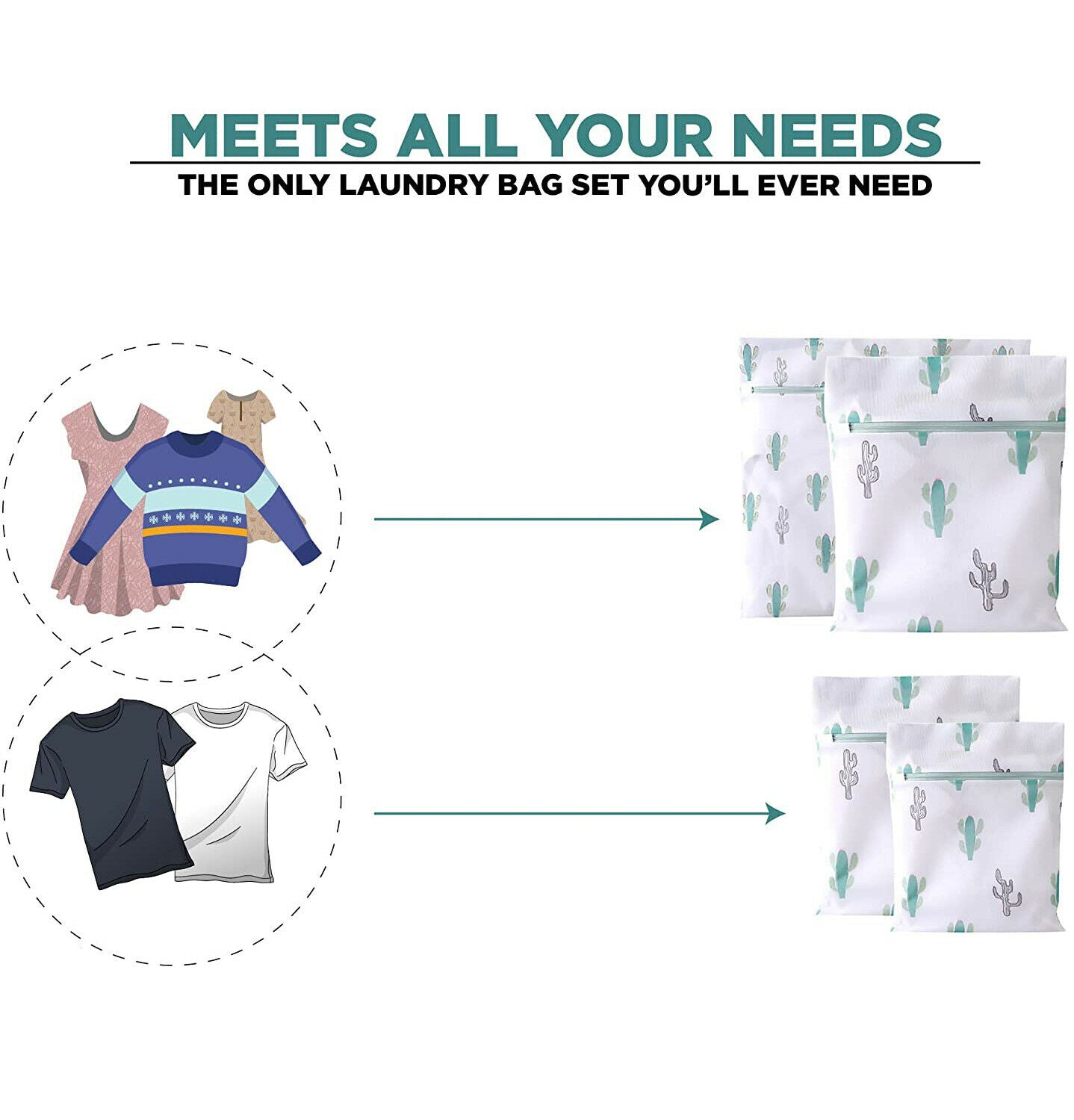 4PCS Cute Delicates Wash Bag Laundry Lingerie Bra Washing Pack Set Clothes Case