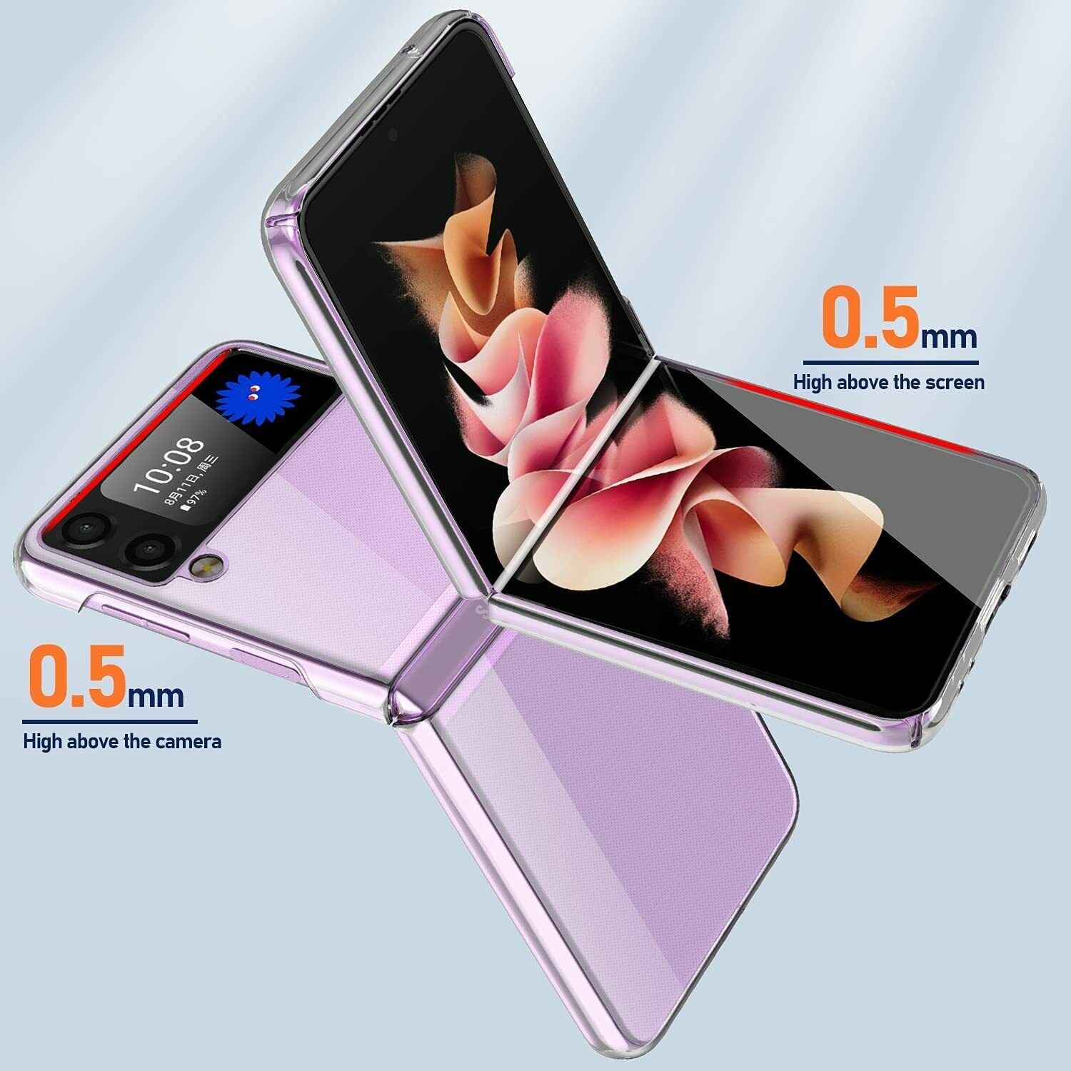 MAXSHIELD For Samsung Galaxy Z Flip 3 Fold 3 5G Case Shockproof Clear Slim Cover