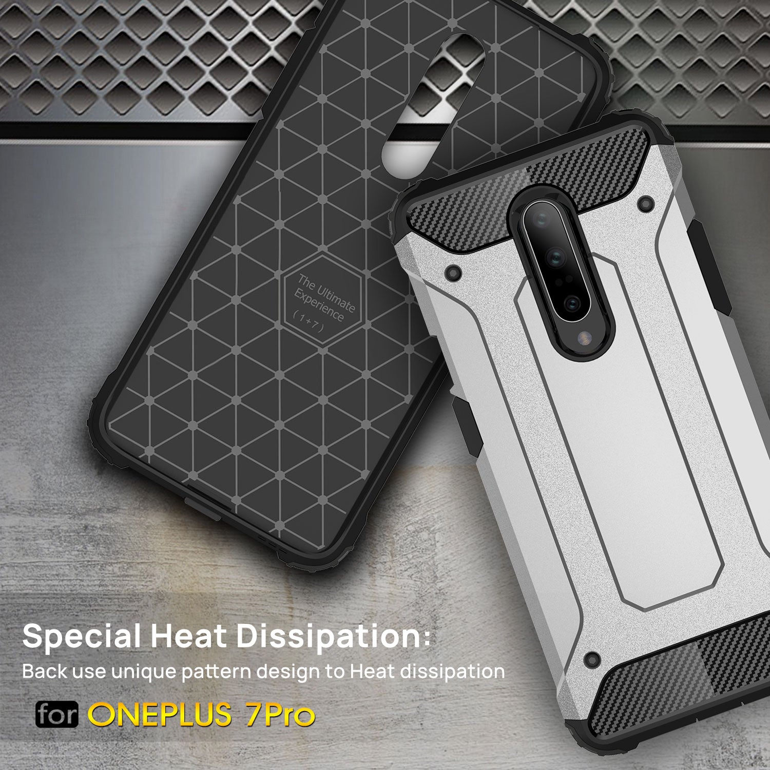 Oneplus 7 Case, Premium Flexible Soft Anti Slip TPU Cover