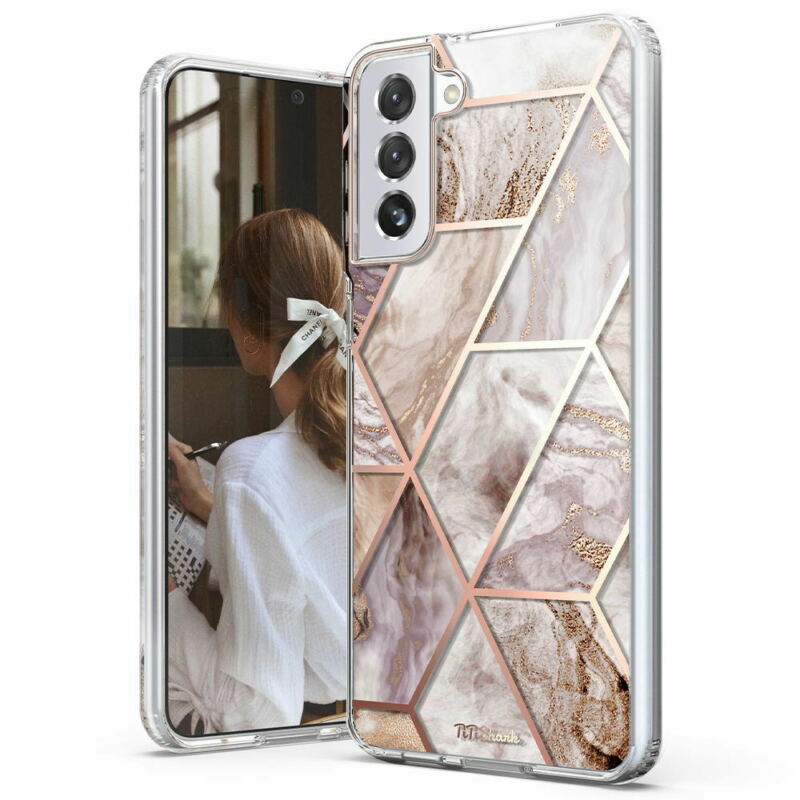 For Samsung Galaxy S21 5G Case Clear Slim Marble Shockproof Cover
