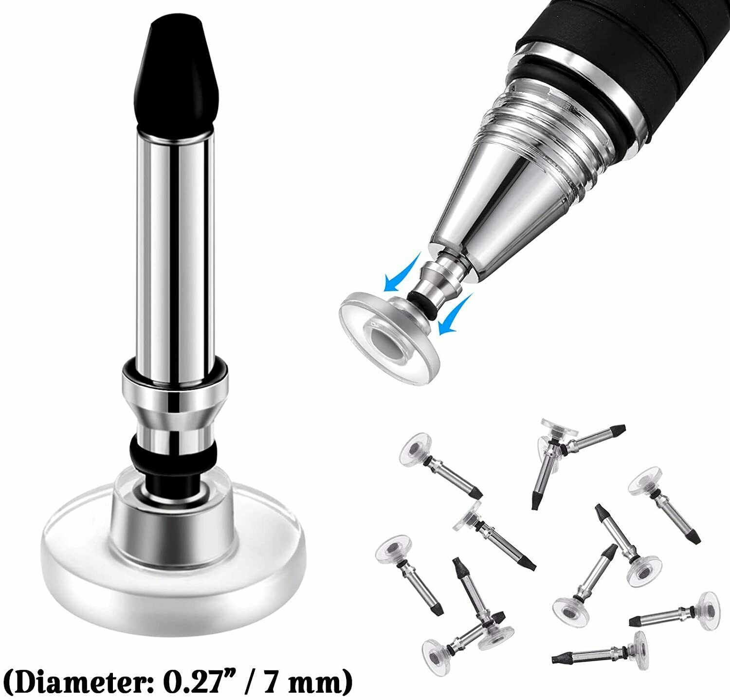 2/5/10 Pack Universal Replacement Disc Nibs Tips For Stylus Smart Pen Pad Pencil