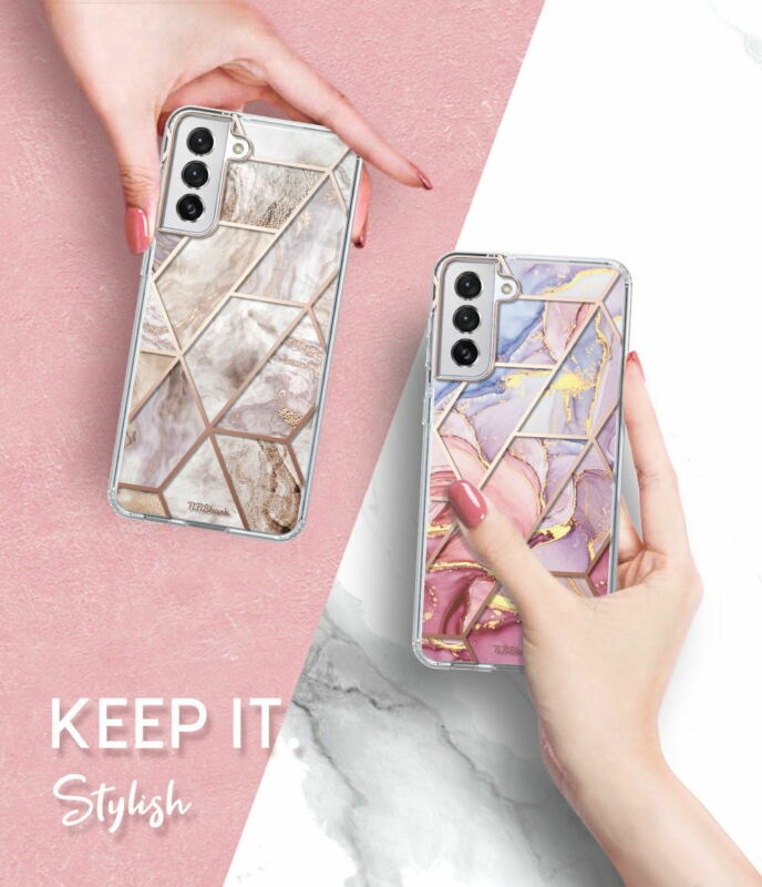 For Samsung Galaxy S21 Plus 5G Case Clear Slim Marble Shockproof Cover