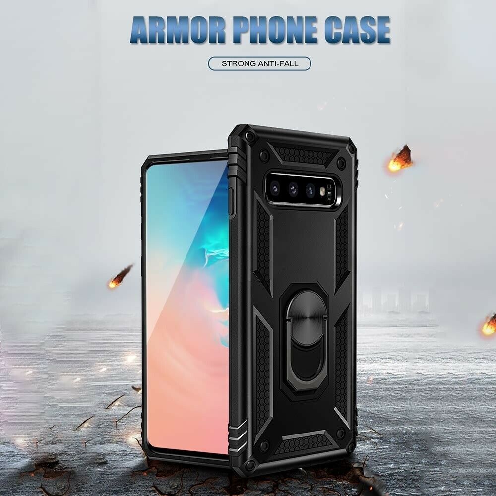 Samsung Note 10 Plus Heavy Duty Armor 360° Stand Ring Holder Case Cover