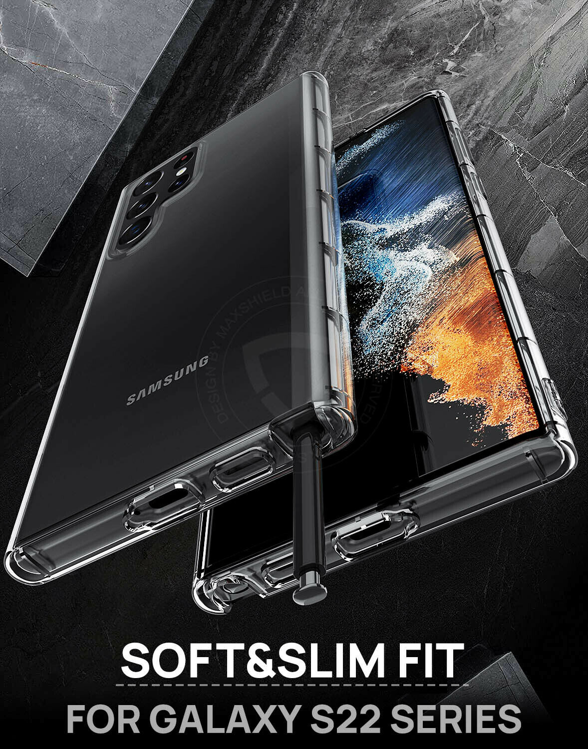 For Samsung Galaxy S22 Plus Ultra 5G Case Soft Clear Shcokproof Slim Case Cover