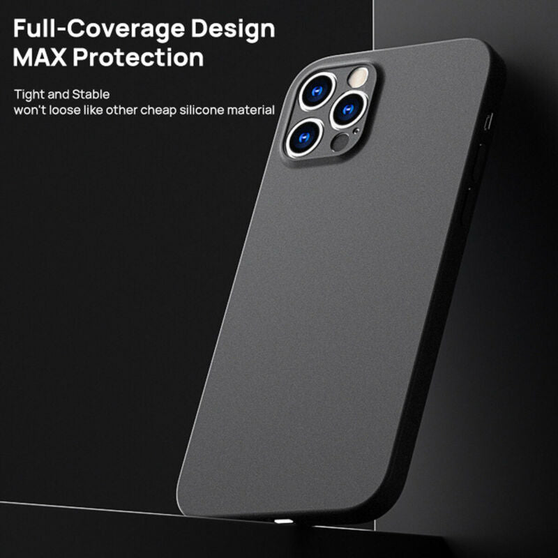 Fr iPhone 13 Pro Max Matte Clear Case Cover Thin Slim Shockproof ScreenProtector