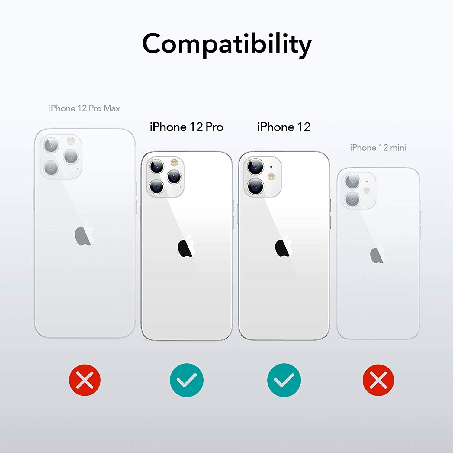 MAXSHIELD For iPhone 12 Pro 6.1 Inch Case Heavy Duty Shockproof Clear Slim Cover+Free Screen Protector