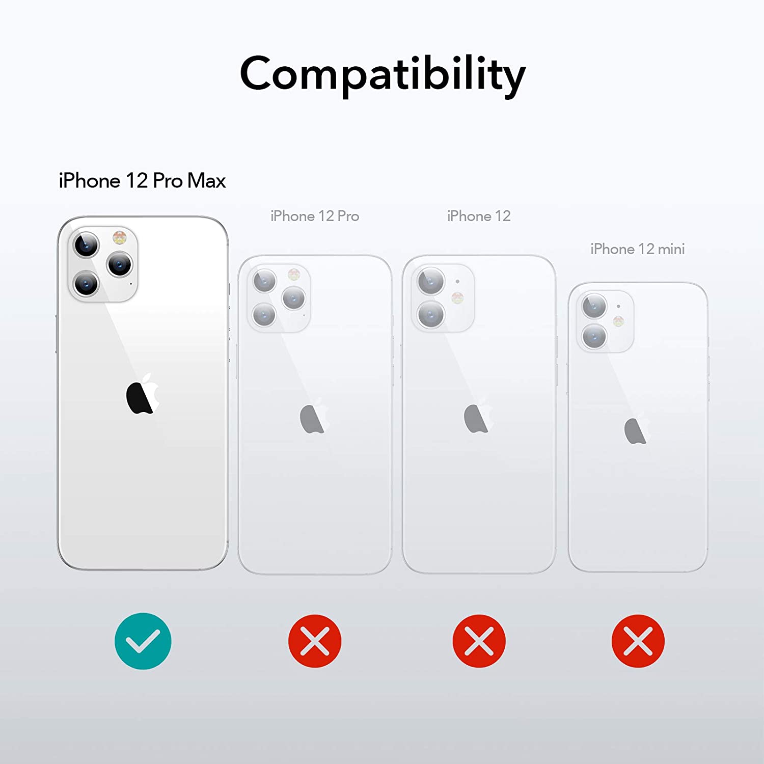 MAXSHIELD For iPhone 12 Pro Max 6.7 Inch Case Heavy Duty Shockproof Clear Slim Cover+Free Screen Protector