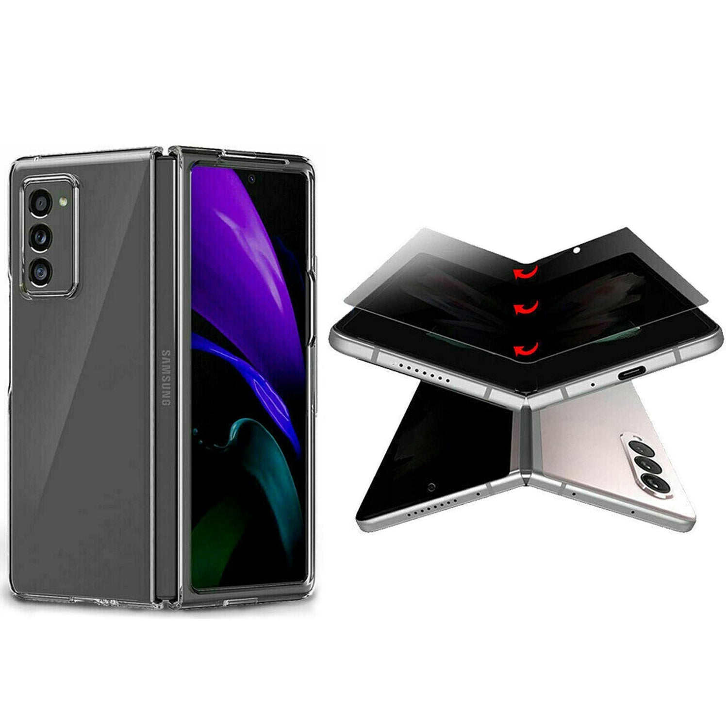 For Galaxy Z Fold 3 5G Full Cover Anti Spy Privacy Screen Protector