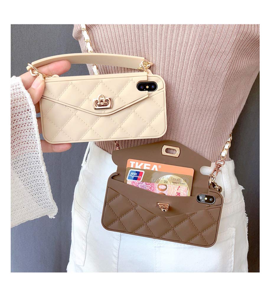 iPhone 11 Pro Case Shoulder Strap Card Wallet Silicone Cover