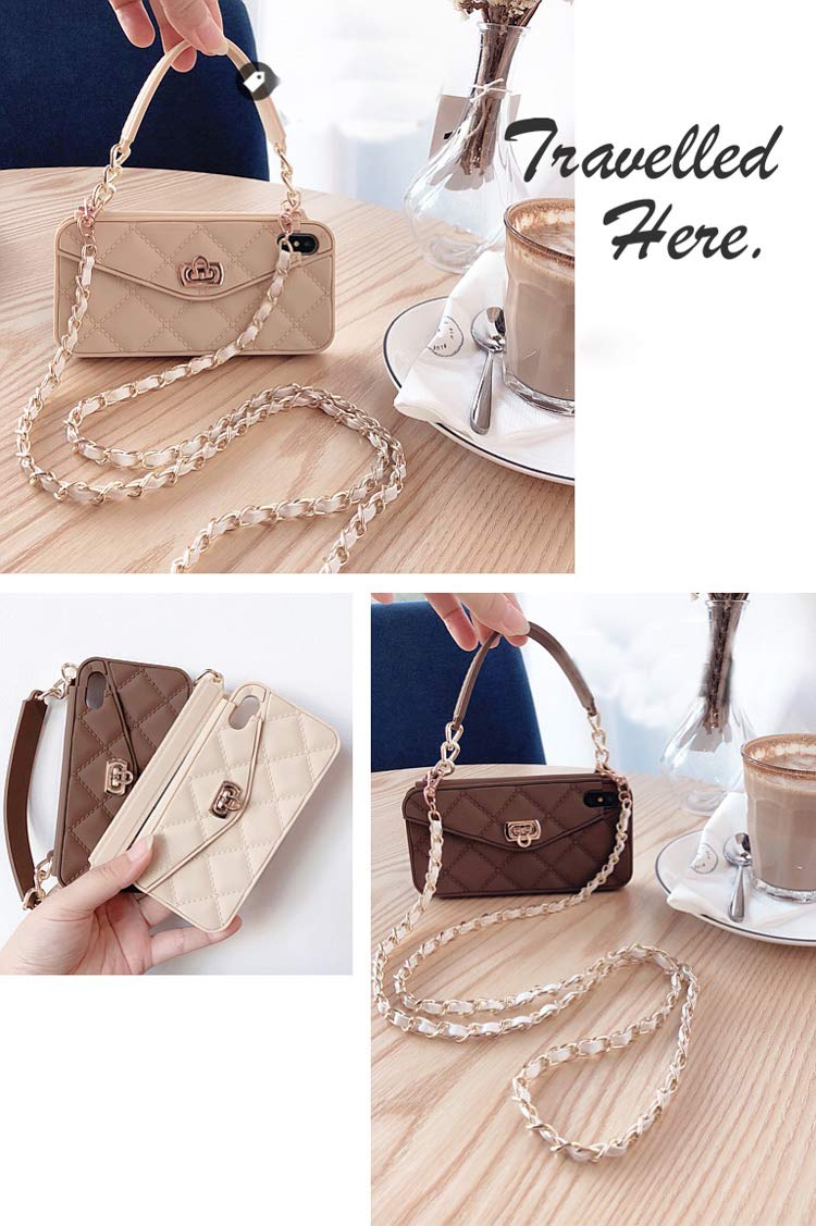 iPhone 8 Case Shoulder Strap Card Wallet Silicone Cover