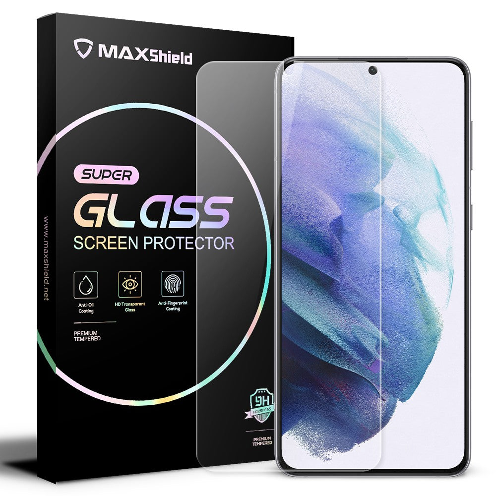 2 PCS Galaxy S21 Plus Screen Protector,Maxshield Tempered Glass Screen Protector