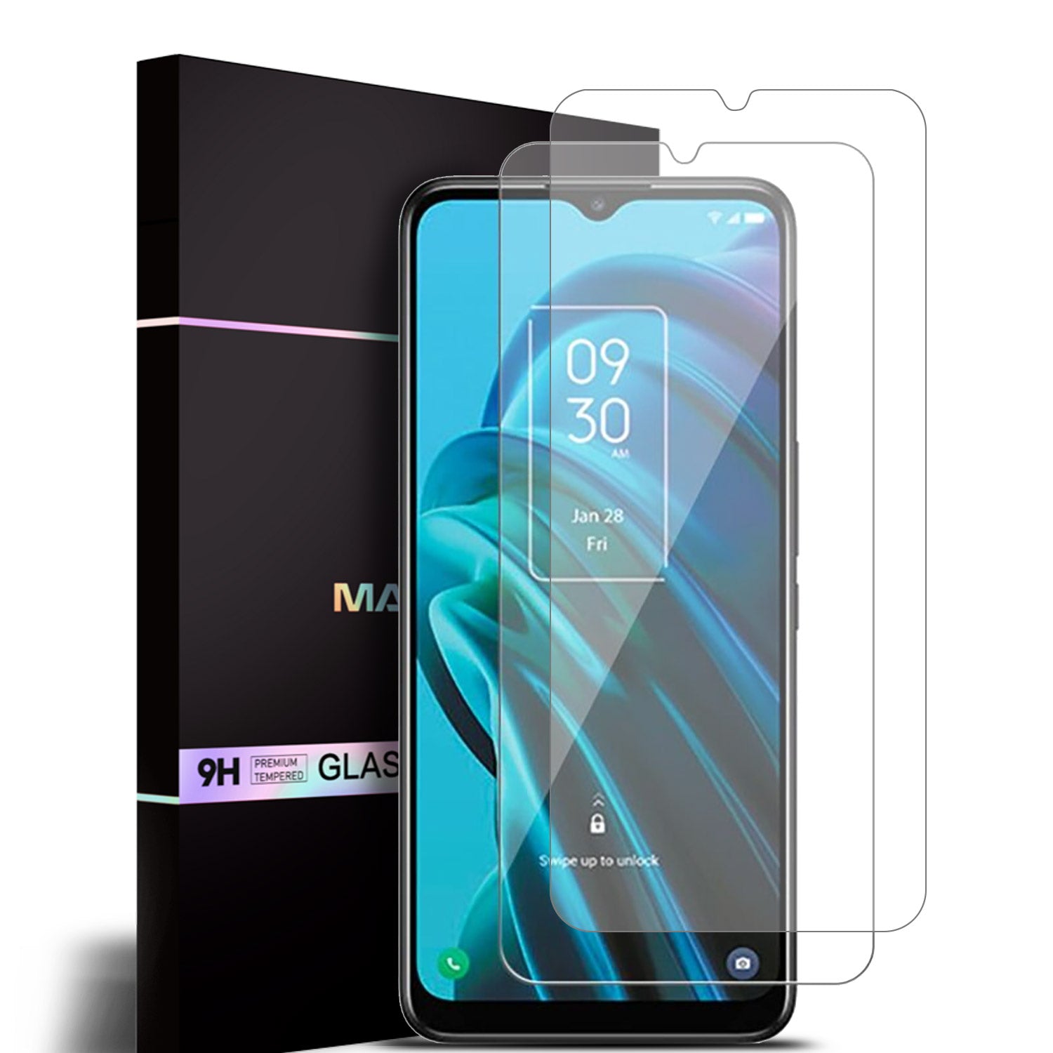 2X For TCL 30 5G Full Cover Tempered Glass Screen Protector