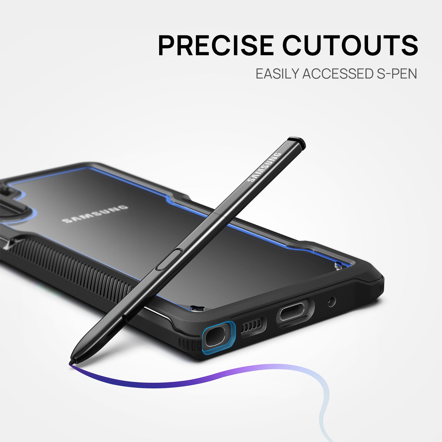 Samsung Galaxy Note 10 Case, Heavy Duty Shockproof Slim Clear Armor Cover