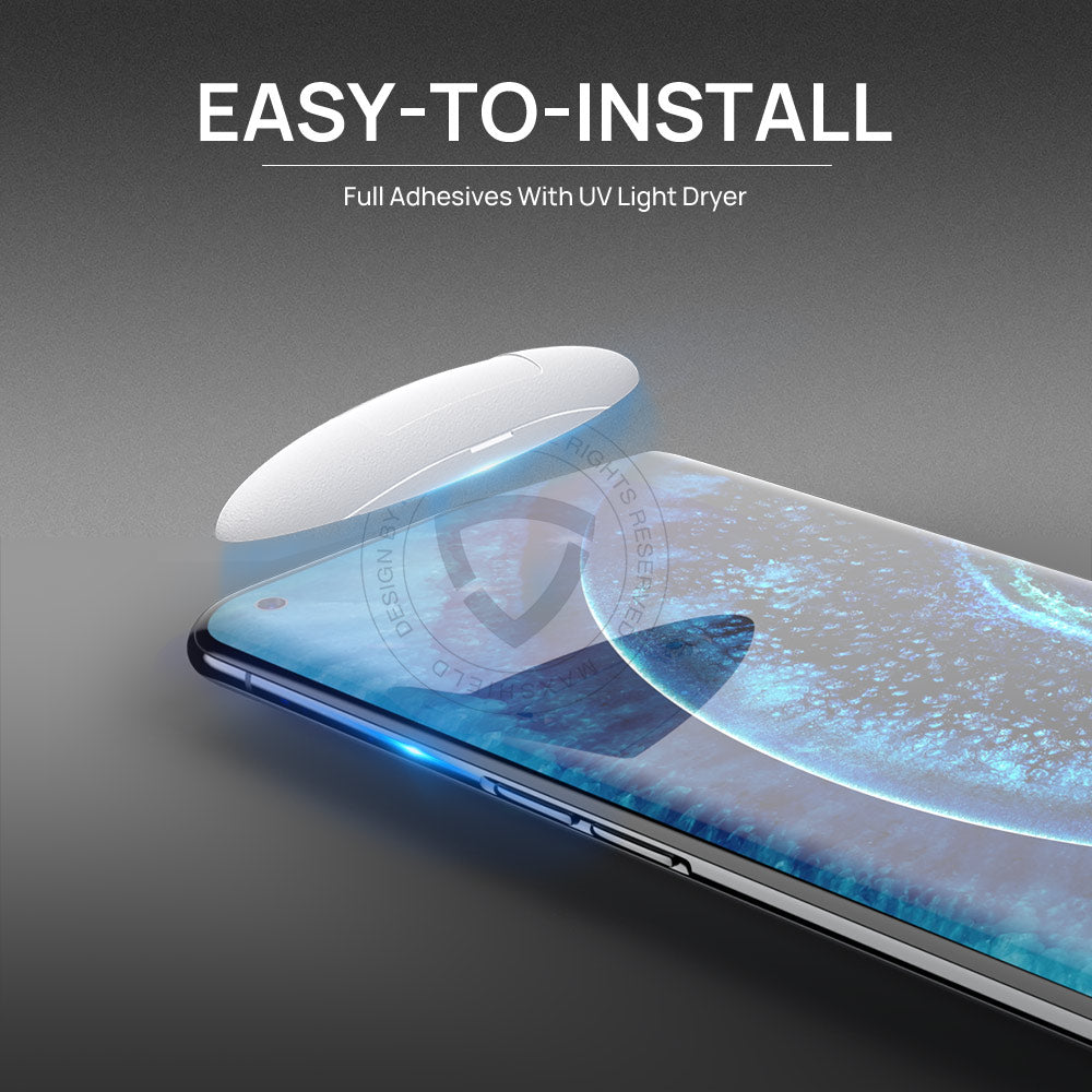 MAXSHIELD OPPO FIND X2 Pro Screen Protector Tempered Full Cover UV Glass