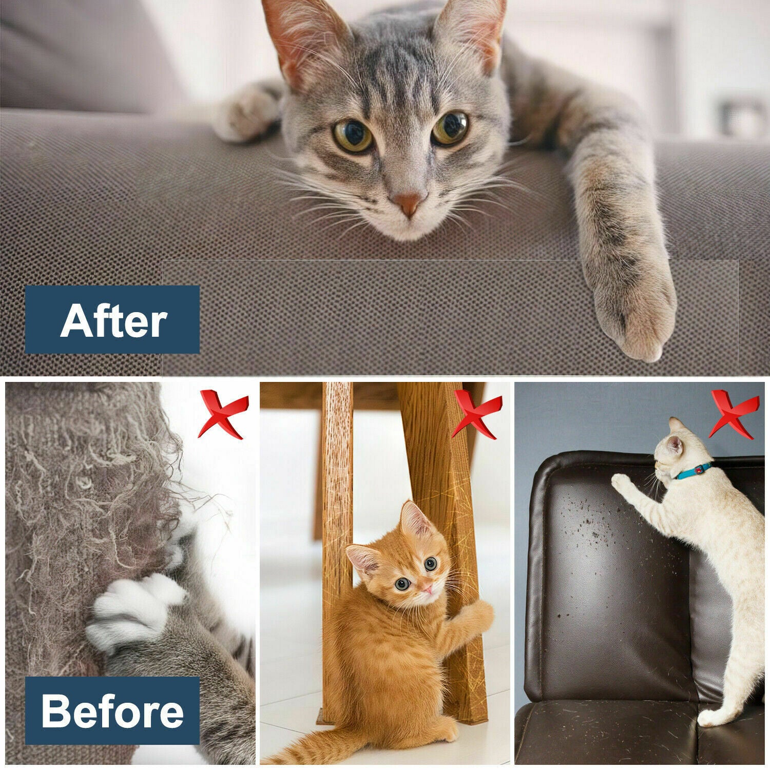 10/20 Cat Couch Sofa Scratch Guard Pet Furniture Wall Anti-Scratching Protector