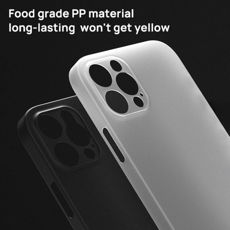 Fr iPhone 13 Pro Max Matte Clear Case Cover Thin Slim Shockproof ScreenProtector