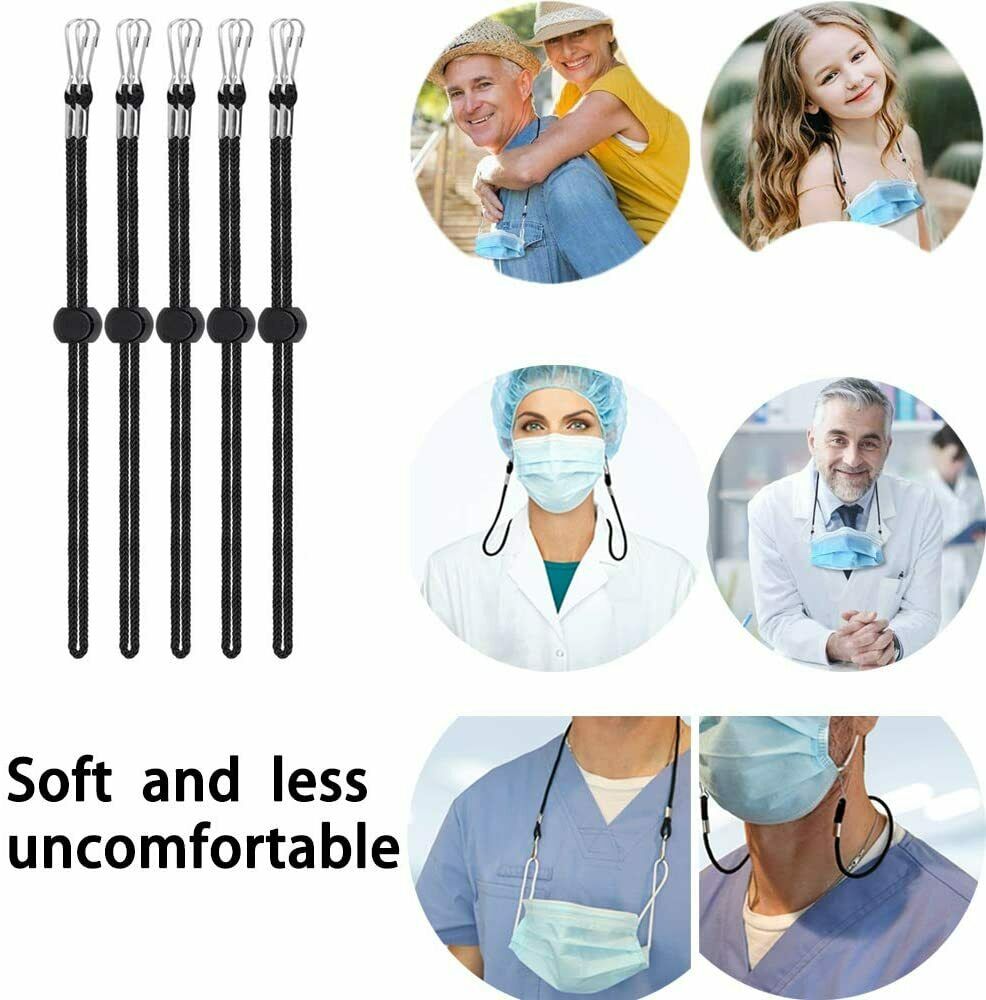 5X Adjustable Face Mask Chain Lanyard Ear Hook Strap Holder Extension Ear Saver