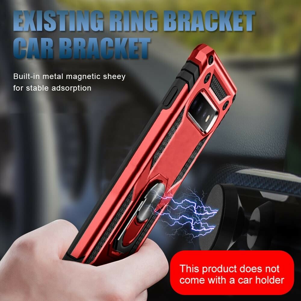 Samsung Note 10 Plus Heavy Duty Armor 360° Stand Ring Holder Case Cover