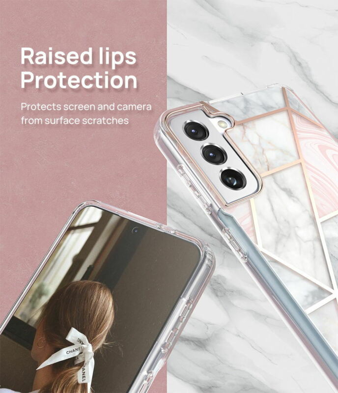 For Samsung Galaxy S21 Plus 5G Case Clear Slim Marble Shockproof Cover