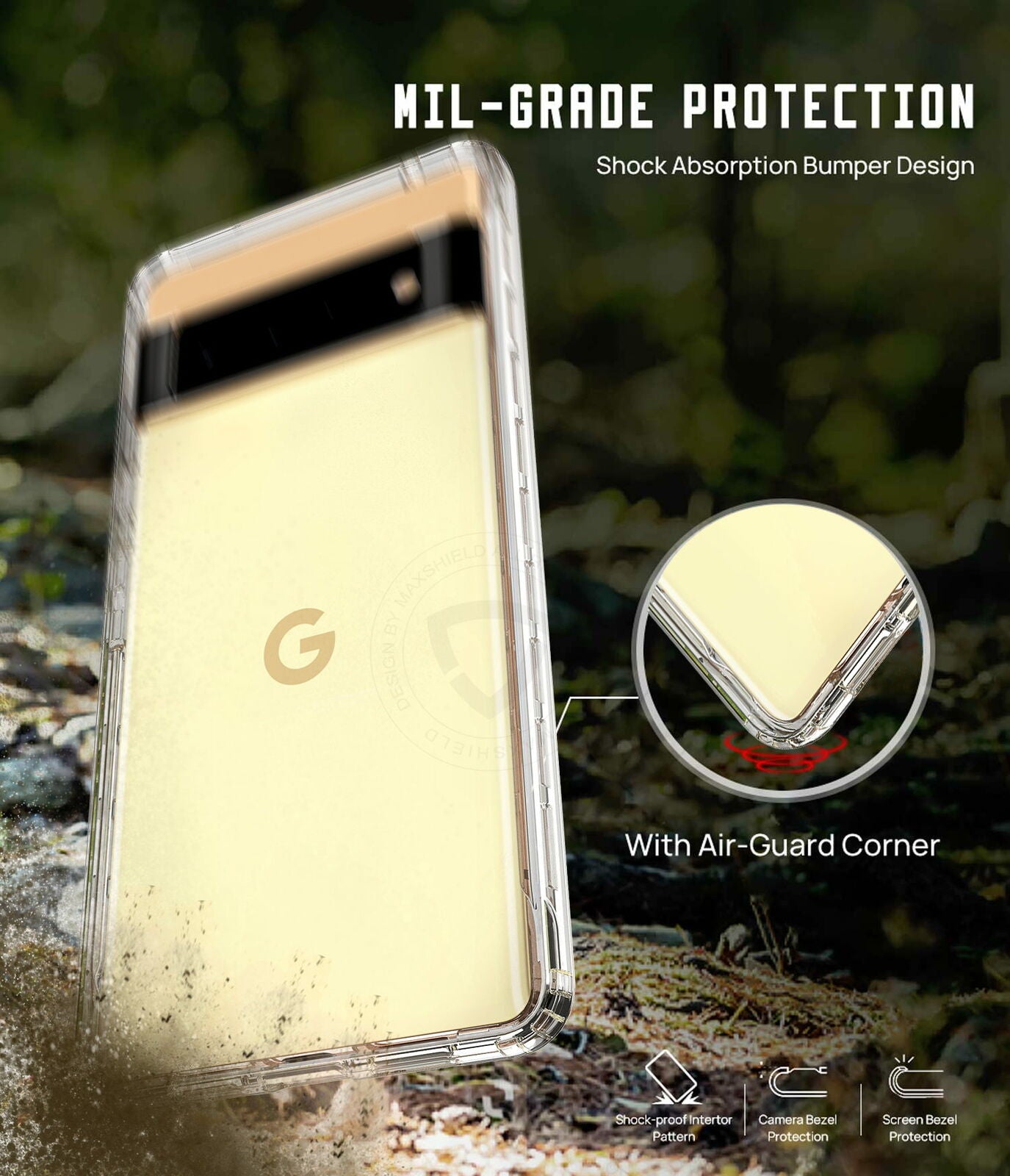 For Google Pixel 6 Pro Case Clear Shockproof Rugged Slim 360 Full Body Case Cover