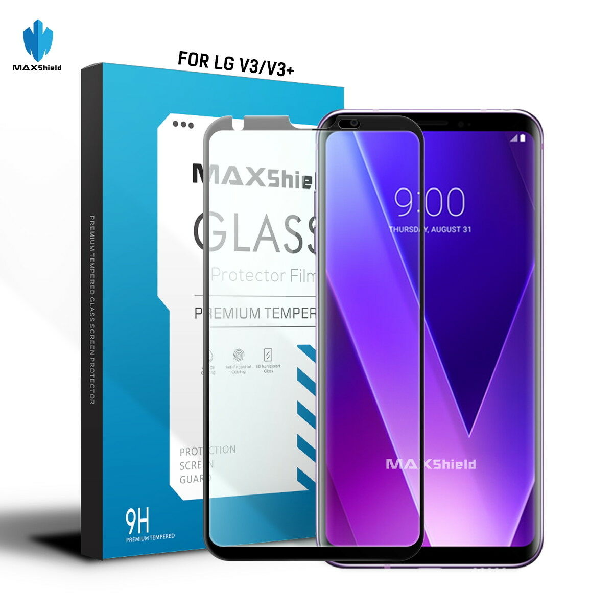 LG Q60 MAXSHIELD Full Coverage Tempered Glass Screen Protector