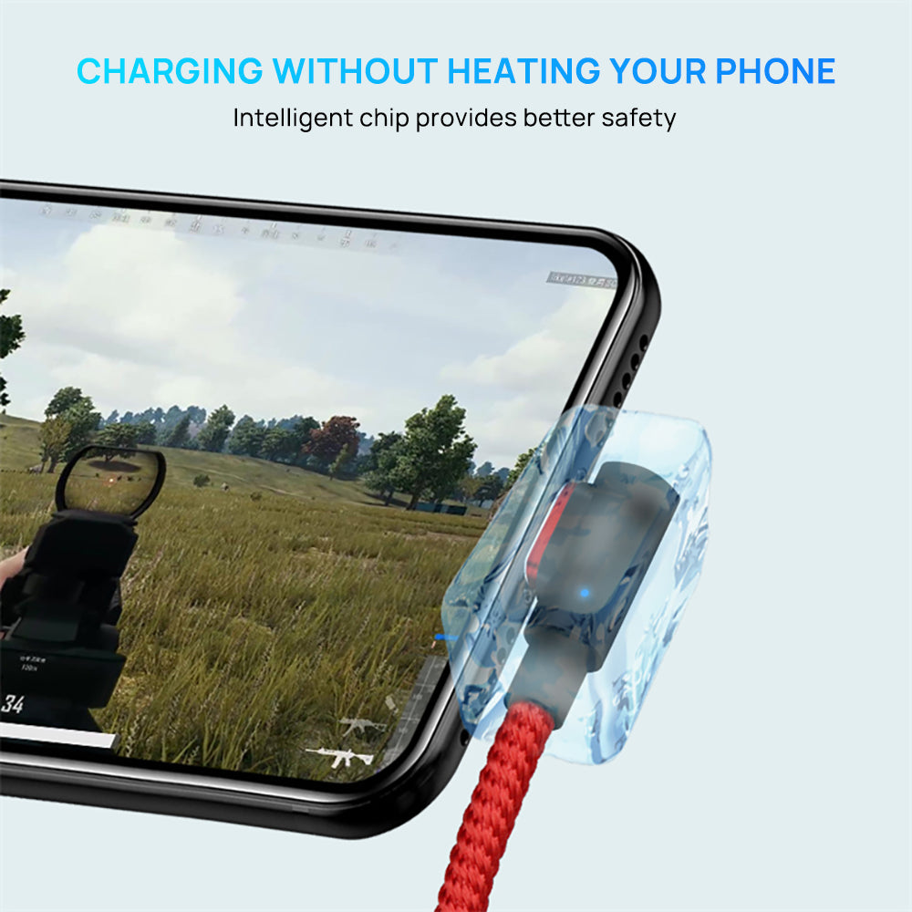 90 Degree 5A USB Magnetic Data Charging Cable Fast Charger For iPhone