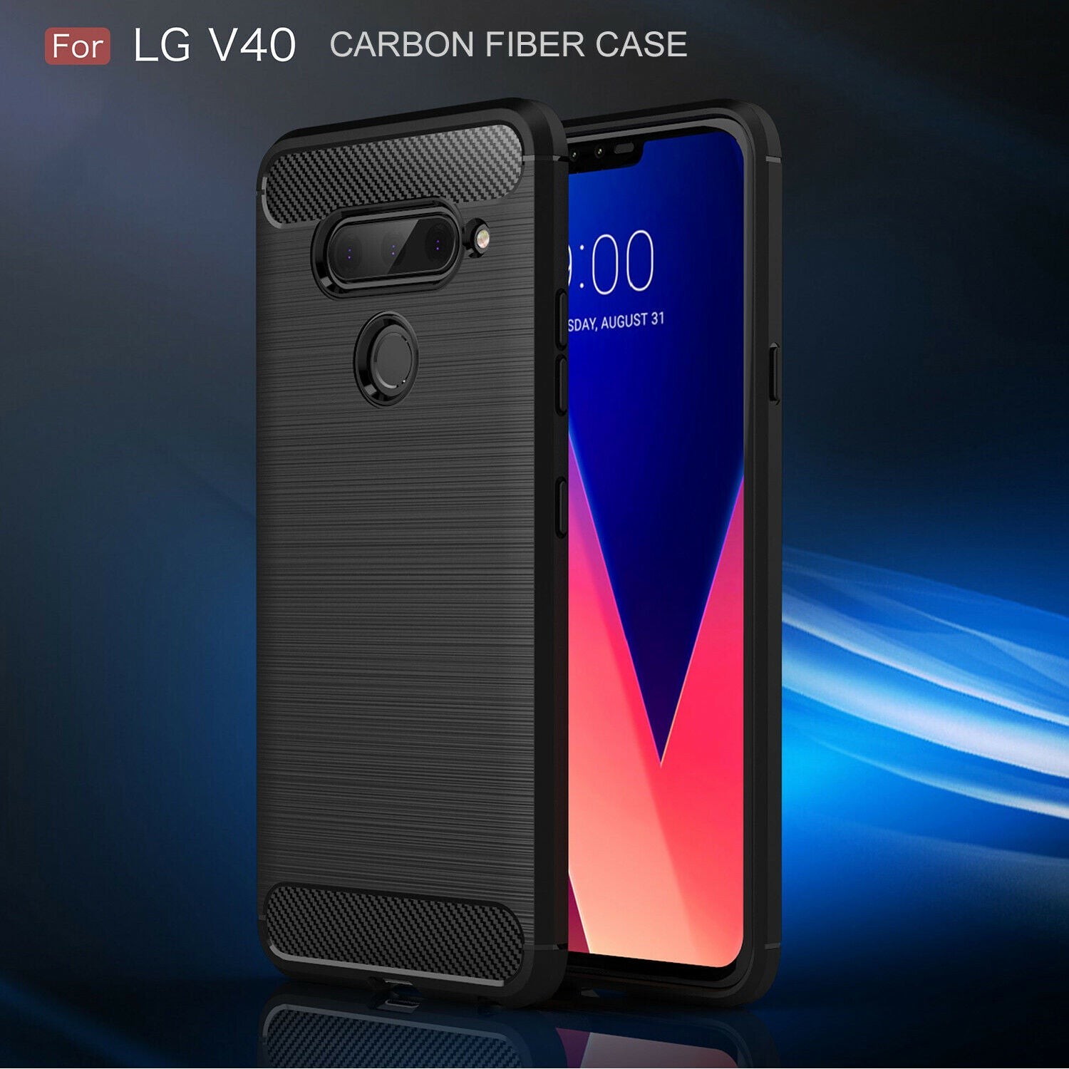 For LG V40 ThinQ Phone Case Soft TPU Rubber Shockproof Slim Cover