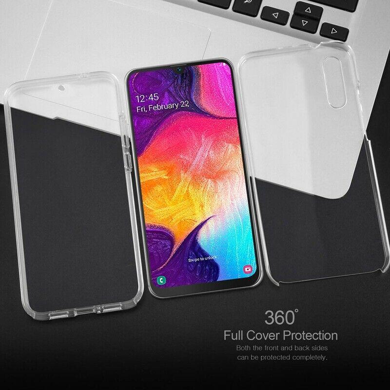 Samsung Galaxy A50 Case 360°Shockproof Full Soft Clear Silicone Cover