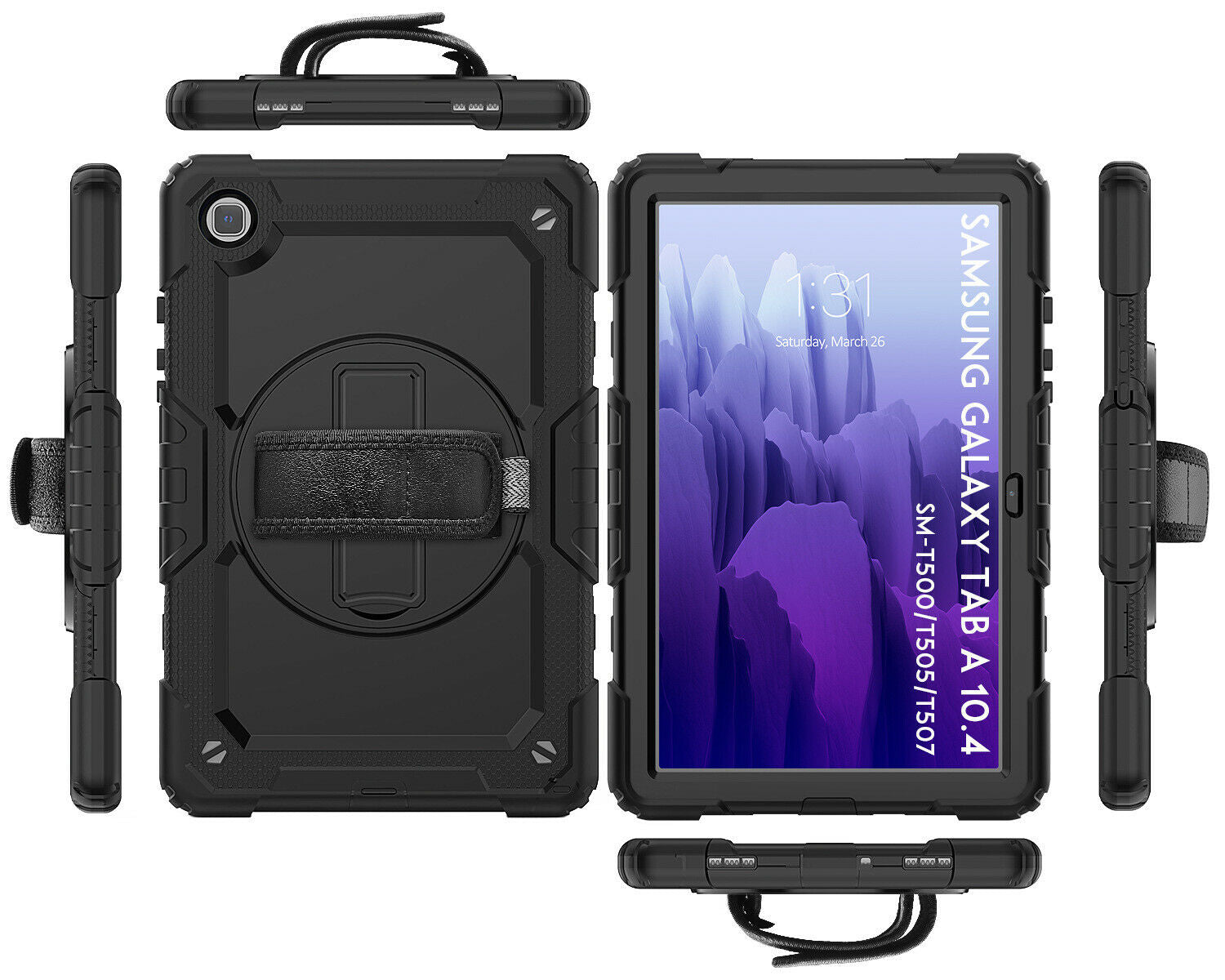 For Galaxy Tab A7 Lite 8.7 10.4 T220 T505 Shockproof Heavy Duty Stand Case Cover