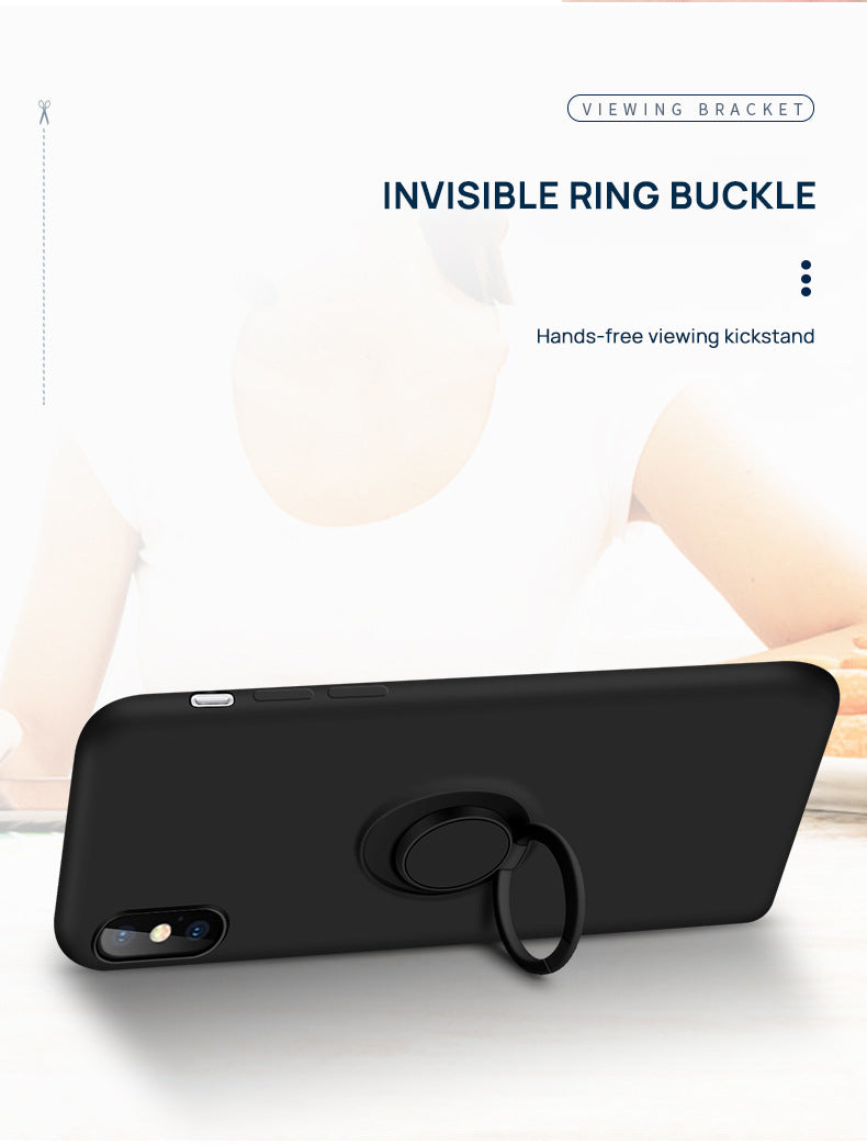iPhone XR Thin Soft Silicone Ring Holder Case Cover