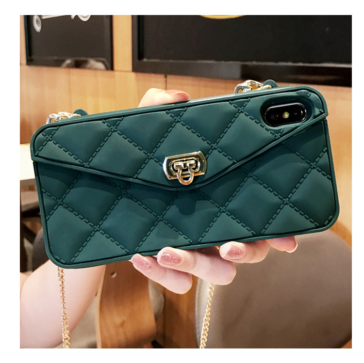 iPhone 11 Pro Case Shoulder Strap Card Wallet Silicone Cover