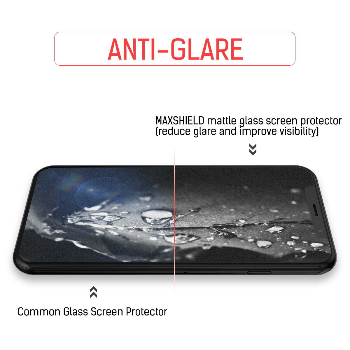 MAXSHIELD Matte Tempered Glass Screen Protector For Apple iPhone XI 11