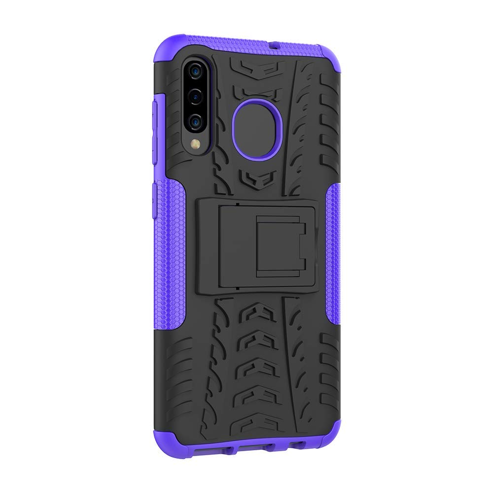 Samsung Galaxy A70 Heavy Duty Tough Shockproof Strong Rugged Anti-Knock Kids Protective Case Cover (Purple)