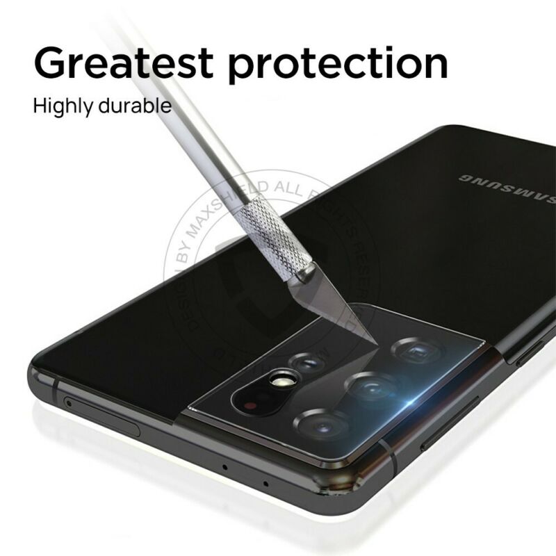 MAXSHIELD For Galaxy S21 Ultra Camera Lens Tempered Glass Screen Protector