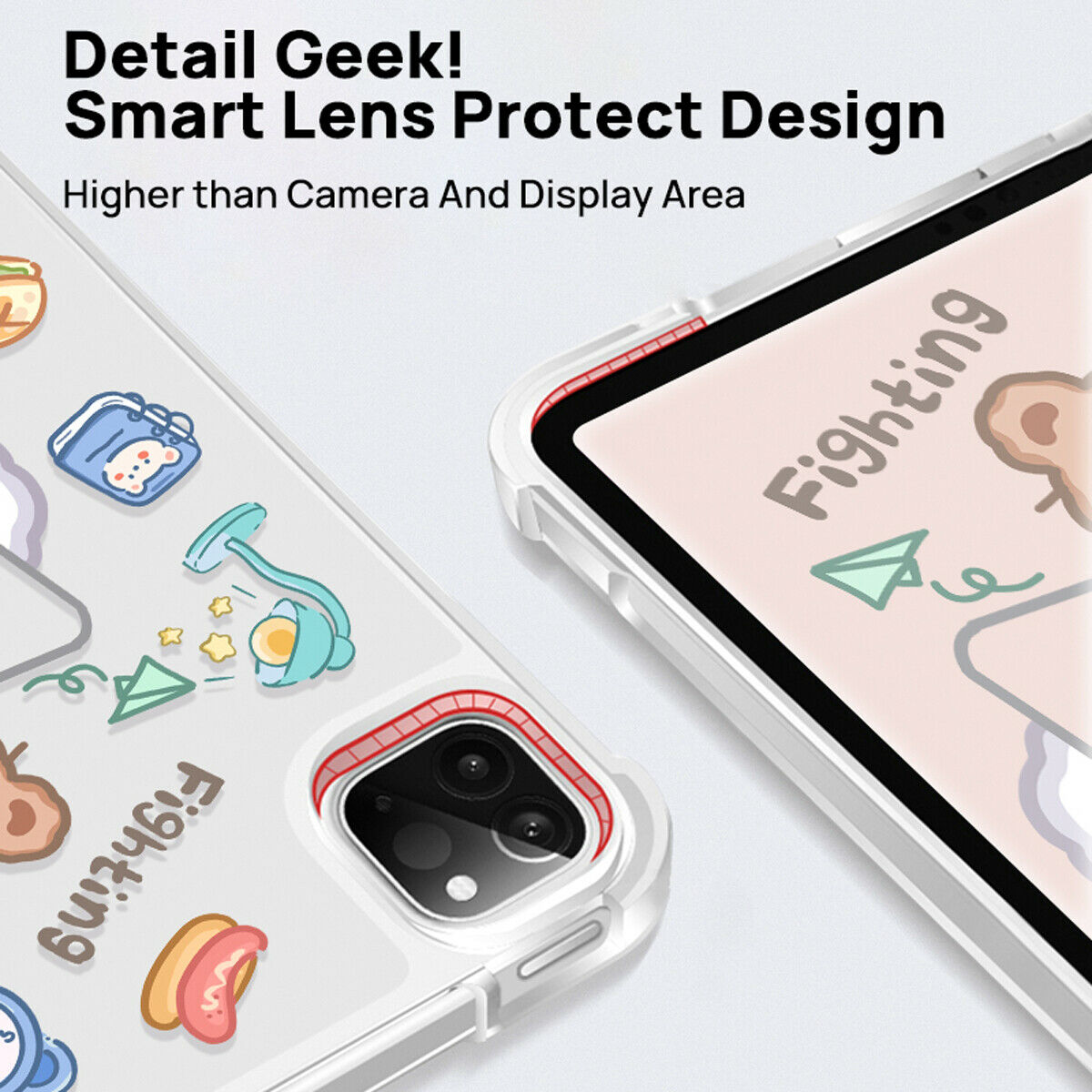 For Apple iPad Pro 11" 2021(5th Gen) Clear Case Shockproof Heavy Duty Cover