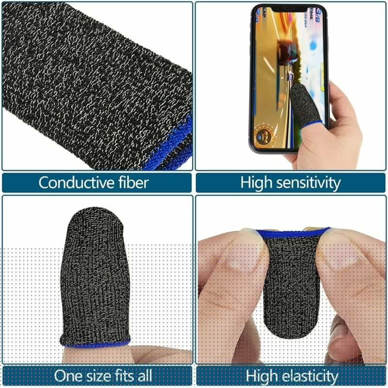 6/8/10 Mobile Finger Sleeve Gaming Game Controller Sweatproof Gloves Touchscreen