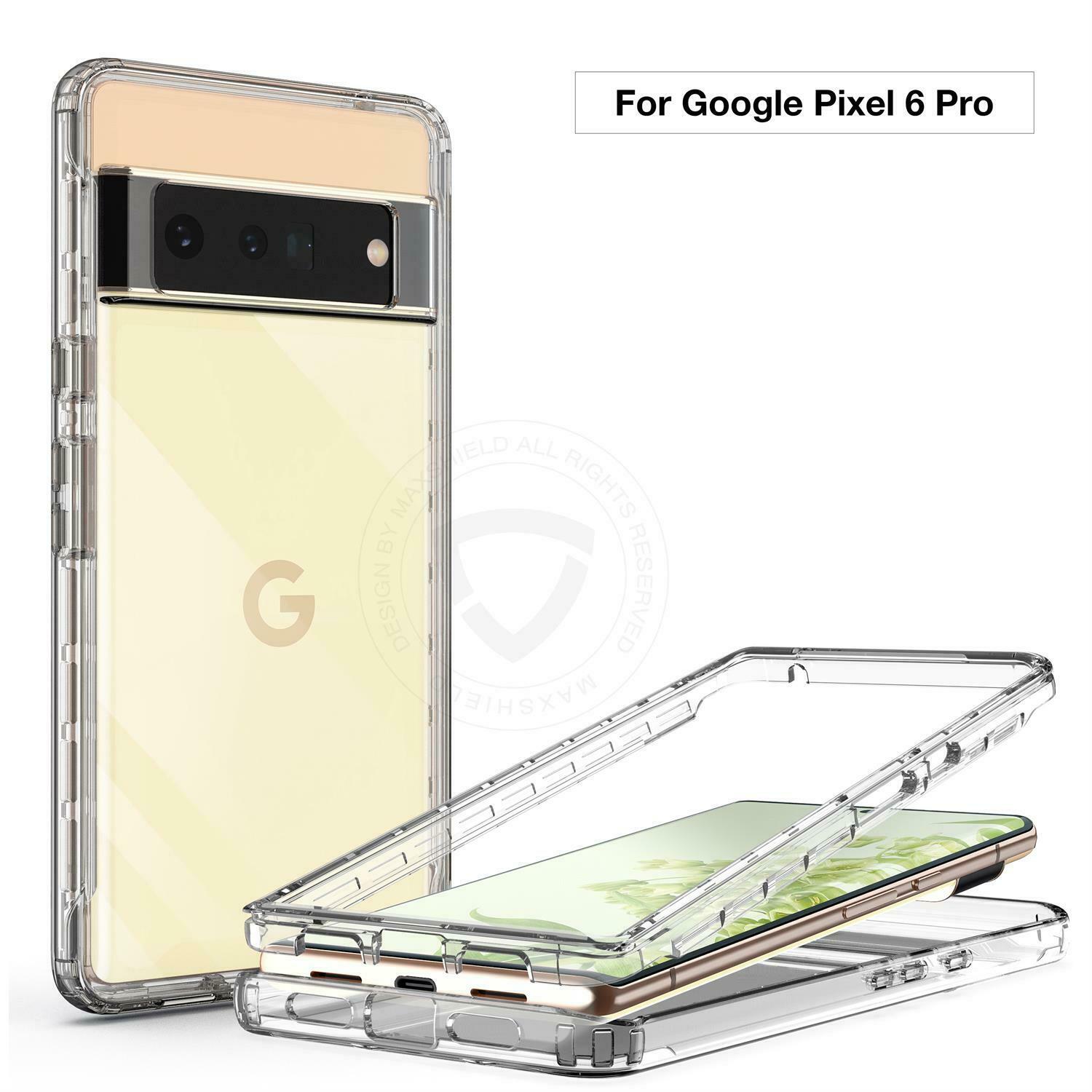 For Google Pixel 6 Pro Case Clear Shockproof Rugged Slim 360 Full Body Case Cover