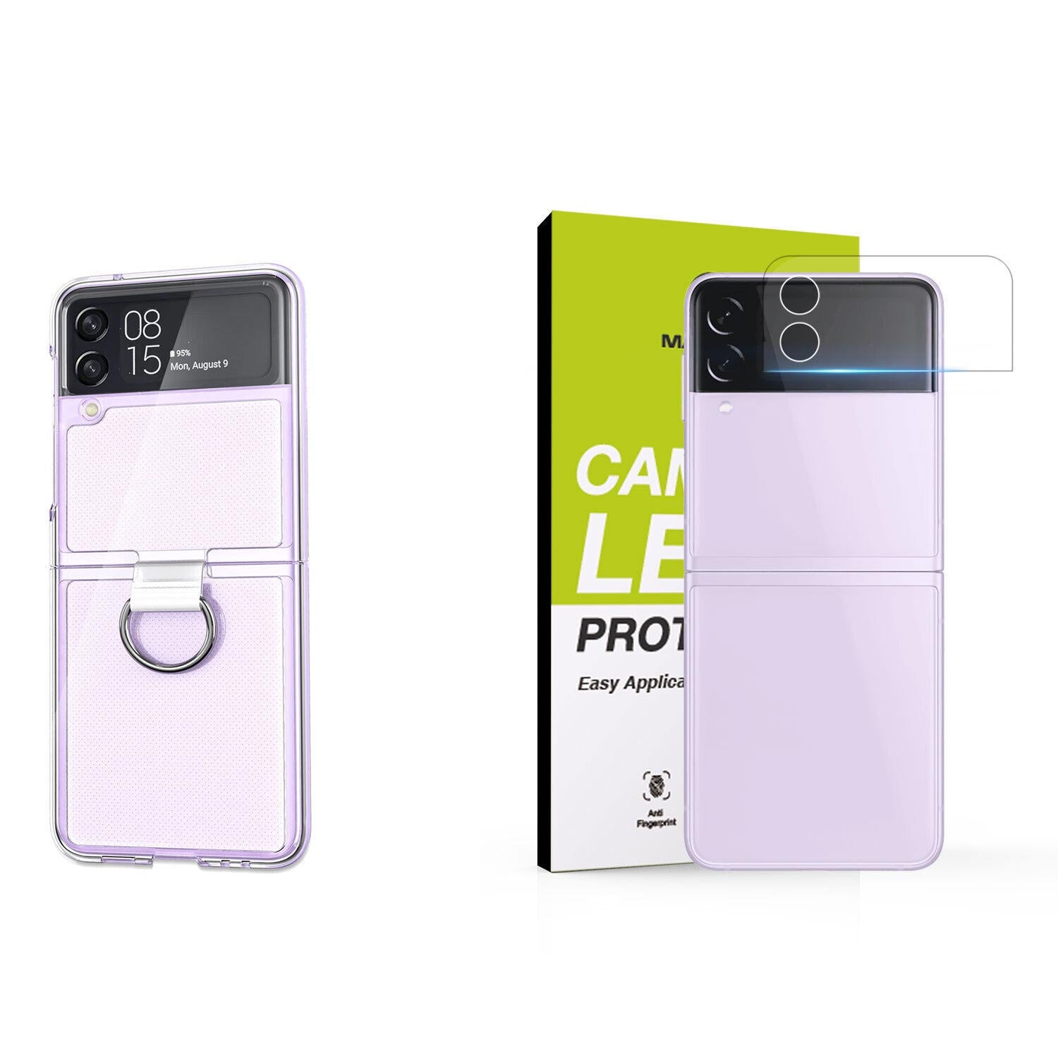 For Samsung Galaxy 5G Hard Case Ultra Slim Clear Cover With Ring Holder